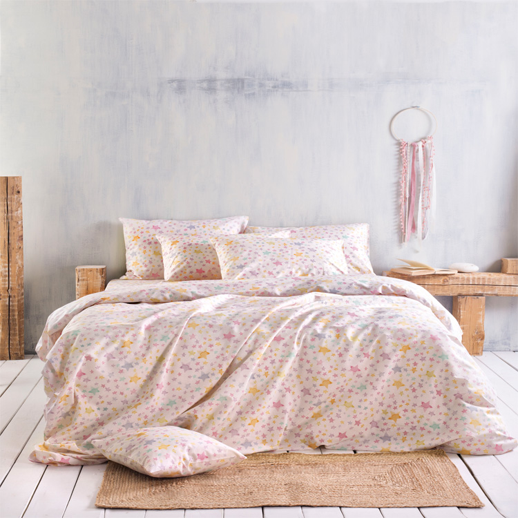 Σετ Σεντόνια Υπέρδιπλα 230x260cm Glow Pink Rythmos