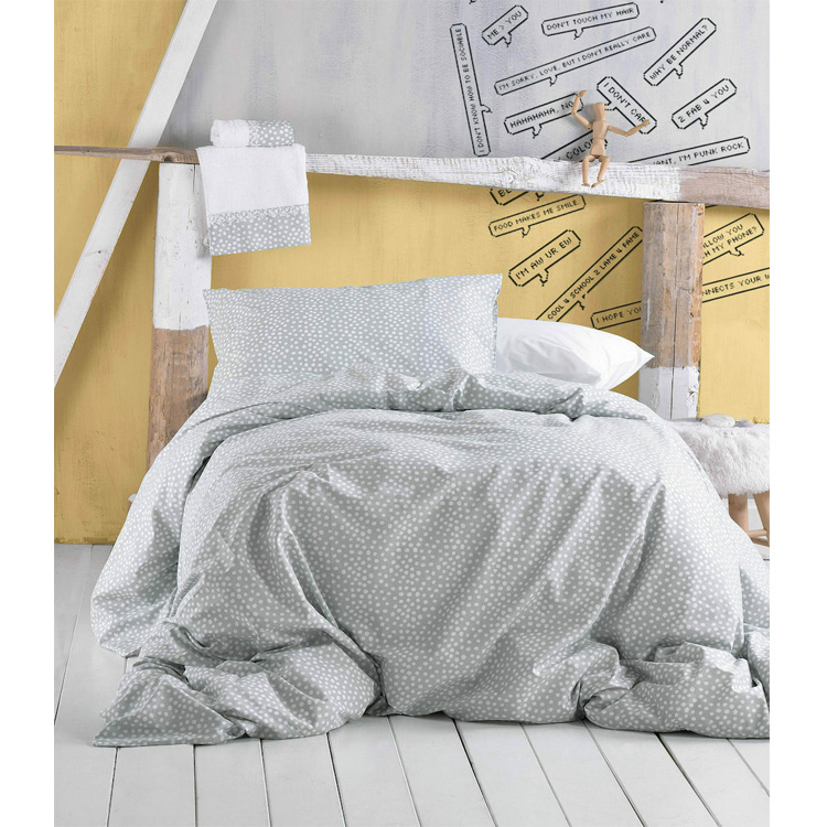 Σετ Σεντόνια Παιδικά 160x260 Χωρίς Λάστιχο Cute Grey 201-310-00-2047 Rythmos