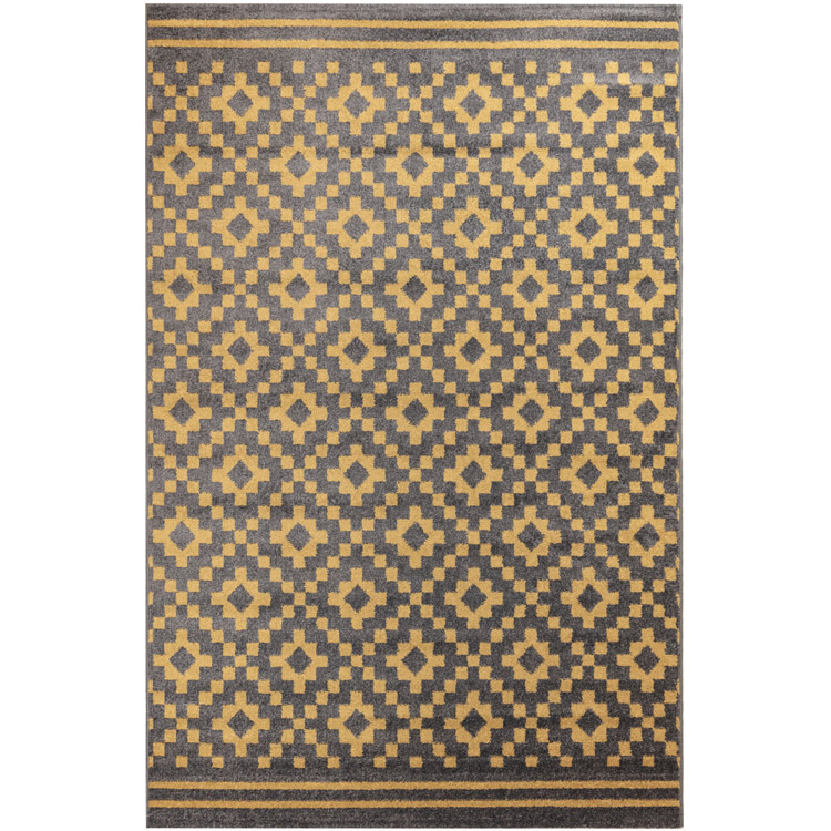 Χαλί Μοντέρνο Chroma B528AJ8 D.Gray-Yellow 160x230 Ezzo