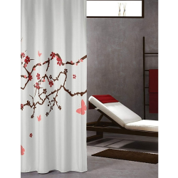 Κουρτίνα Μπάνιου Υφασμάτινη 180x200 Blossom Red 233451359 Sealskin