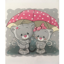 Ρόλερ Μονόχρωμο Ψηφιακής Εκτύπωσης E333 Umbrella Kittens Anartisi