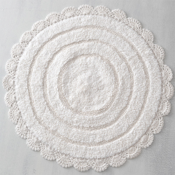 Ταπέτο Μπάνιου Opal White 01 R70cm 120-111-1810 Rythmos