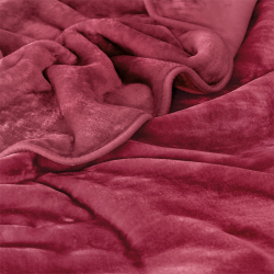Κουβέρτα Υπέρδιπλη Velour Κόκκινη 220x240 113-124-035 Rythmos