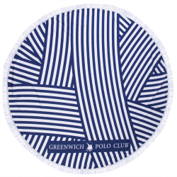 Στρογγυλή Πετσέτα Θαλάσσης Μπλε-Λευκό Φ150 3688 (267150003688) Greenwich Polo Club