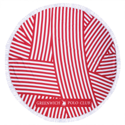 Στρογγυλή Πετσέτα Θαλάσσης Κόκκινο-Λευκό Φ150 3689 (267150003689) Greenwich Polo Club