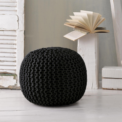 Πουφ Μαξιλάρι Mayo Black (119-605-031) 45x45x30 Rythmos