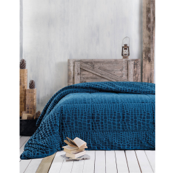 Κουβερτοπάπλωμα Υπέρδιπλο 220x240 Croco Dark Blue (114-604-2277) Rythmos