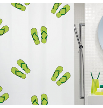 Κουρτίνα Μπάνιου Πλαστική 180x200 Flippy Green Spirella