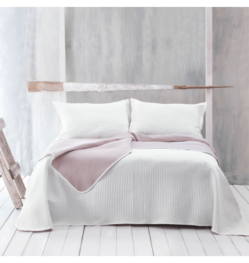Σετ Κουβερλί Υπέρδιπλο 230x250 Double Face Εκρού-Πούδρα 112-103-165 Jazz 1 Rythmos