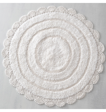 Ταπέτο Μπάνιου Opal White 01 R70cm 120-111-1810 Rythmos