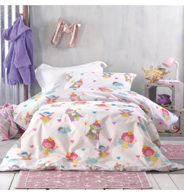 Σετ Παπλωματοθήκη Παιδική 160x250 Fairies Rythmos